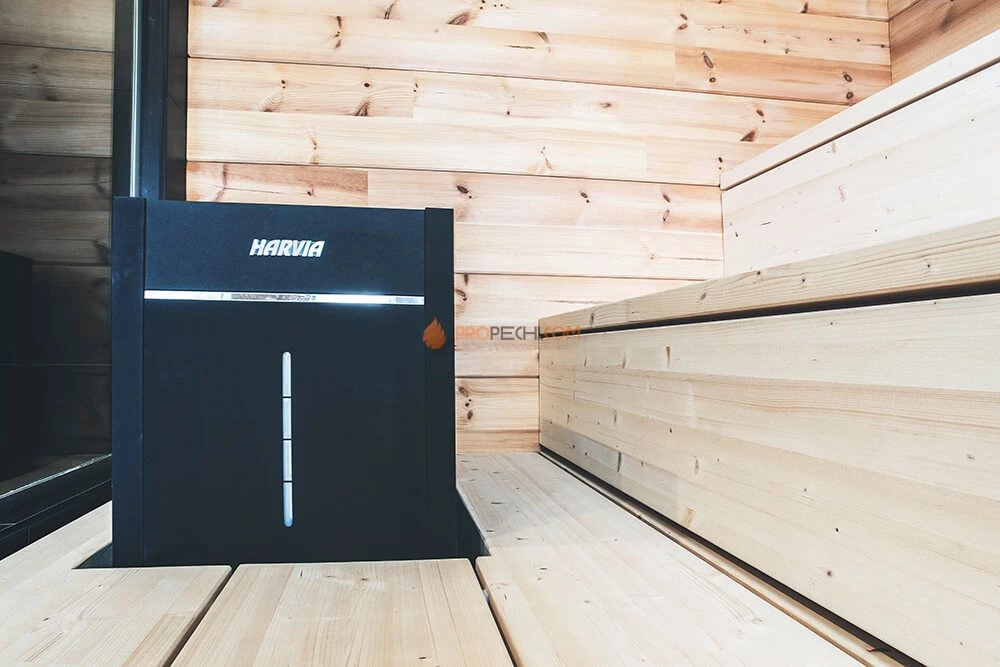 Электрическая печь HARVIA Virta HL110400S HL110S black, с парогенератором, без пульта