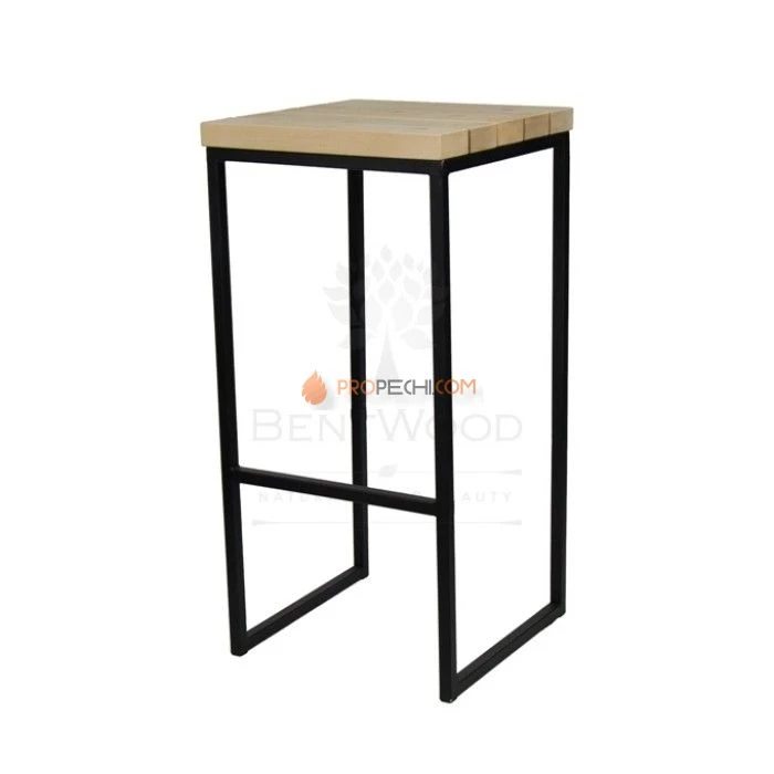 Табурет Лофт Барный 1 кедр (черный)