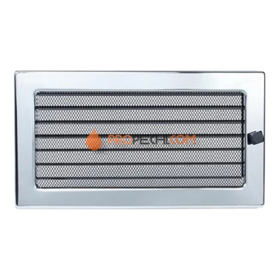 Вент.решетка 170х300 мм. никель  с жалюзи