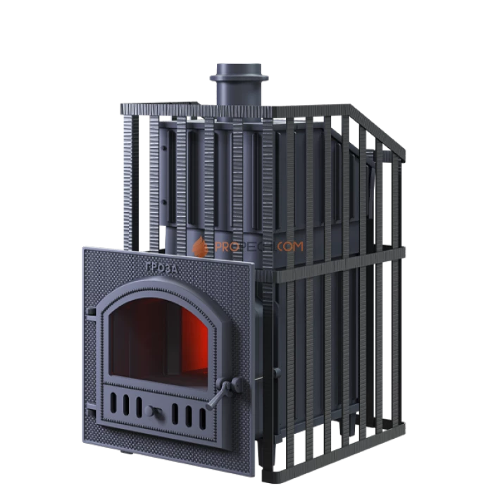 Чугунная печь для бани Гефест Гроза 18П Ураган