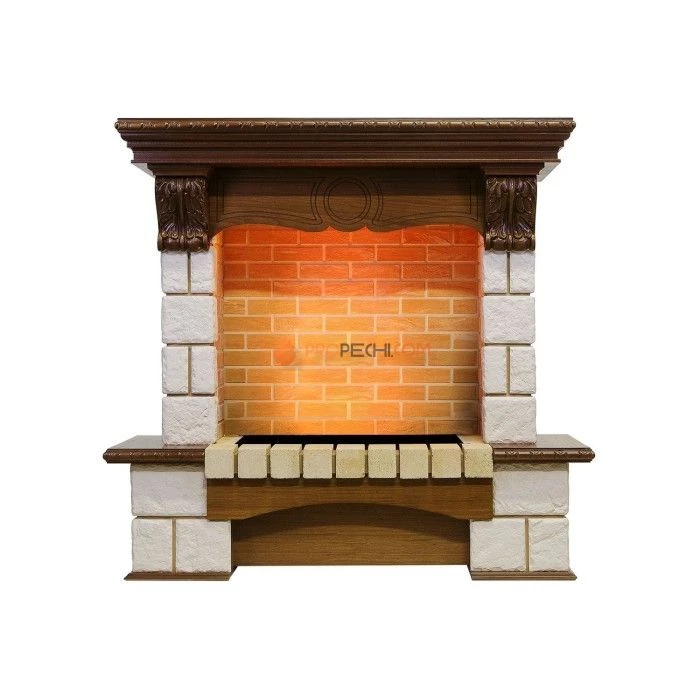 Каминокомплект Dimplex Pierre Luxe - Дуб / Шампань (Высота 1035мм) с очагом Cassette 600 LNH-INT (с дровами)