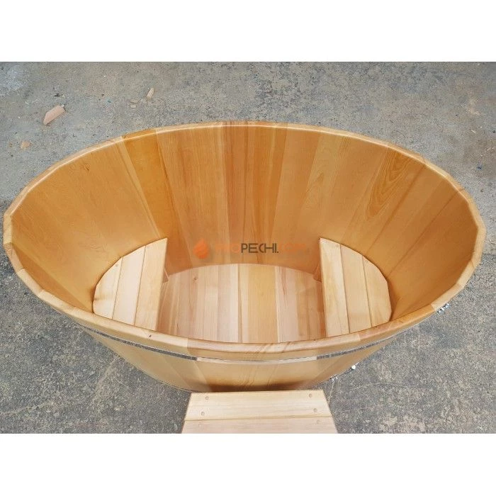 Купель овальная НКЗ из кедра, 115x69x128 см / 25 мм