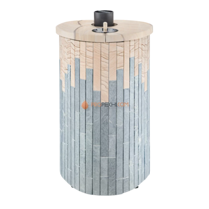 Дровяная печь для бани Ферингер Малютка До 18 м³ - Талькохлорит + Окаменевшее дерево