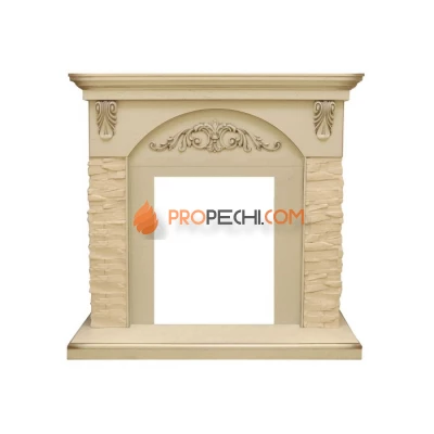 Портал Dimplex Bern Сланец крупный бежевый / Алебастр темная патина