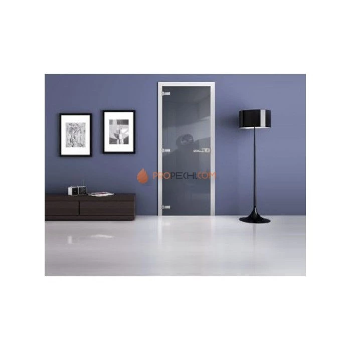 Стеклянная межкомнатная дверь DoorWood с фотопечатью Ral 5014, 2000х700 мм