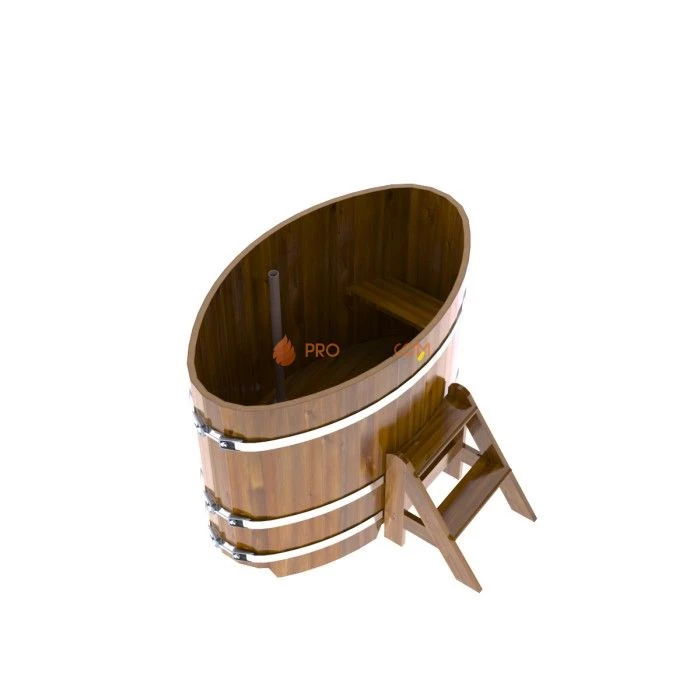 Купель BentWood овальная из мореной лиственницы 0,80х1,42 Рустик