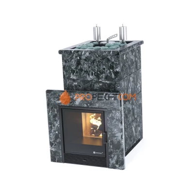 Дровяная печь для бани ИзиСтим Сочи К в камне Пироксенит