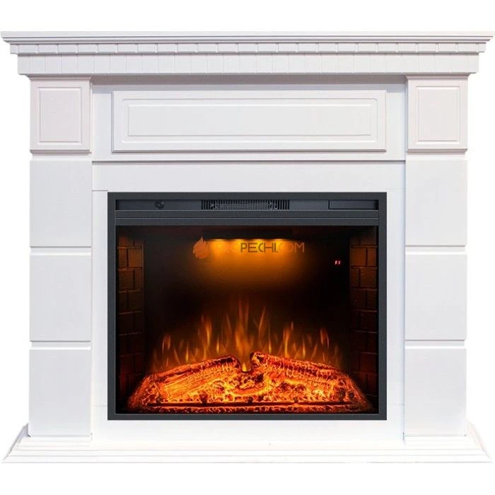 Каминокомплект Royal Flame Portland - Белый с Электрическим очагом Royal Flame Emerald 28