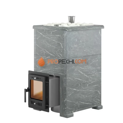 Дровяная печь для бани Эверест Steam Master 24 INOX Талькохлорит, S-40