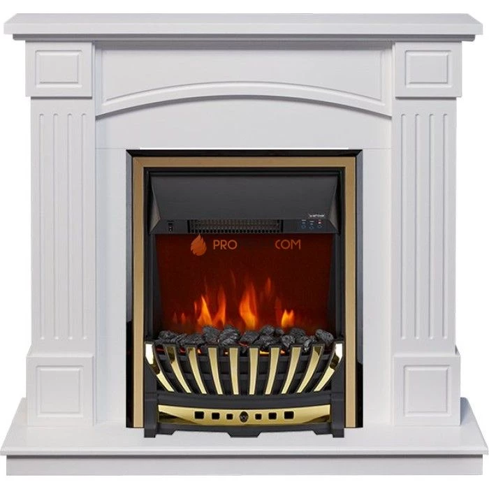 Каминокомплект Royal Flame Boston - Белый (Высота 925см) с очагом Aspen Gold