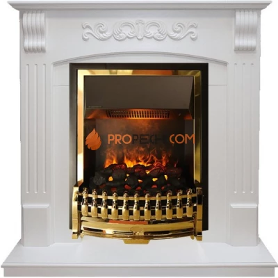 Каминокомплект Dimplex Sorrento угловой - Белый дуб с очагом Atherton