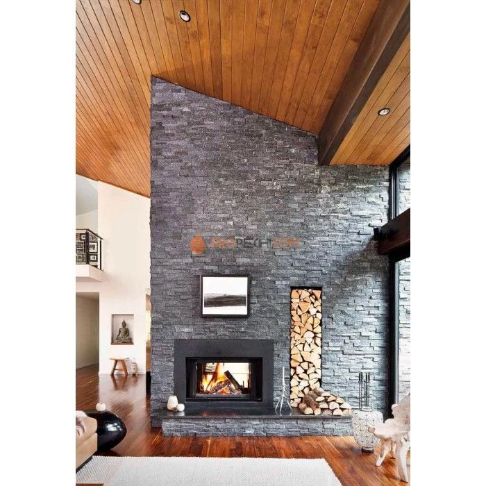 Панель Классик Кварцит Черный (600х150мм) упак. (7шт/0,63м2)