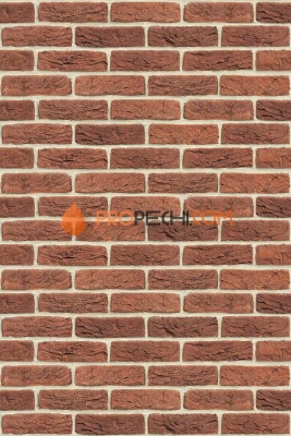 Плита ФАСПАН Крассный (терракот) №1002 Вертикаль 1200х800х8