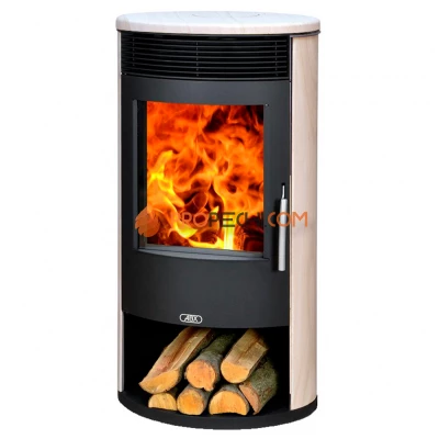 Печь-камин ABX Tartu 5 черная мокка крем