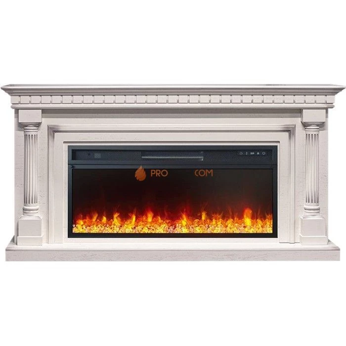 Каминокомплект Royal Flame Dallas - Слоновая кость с патиной (Ширина 1665 мм) с очагом Vision 42 LED