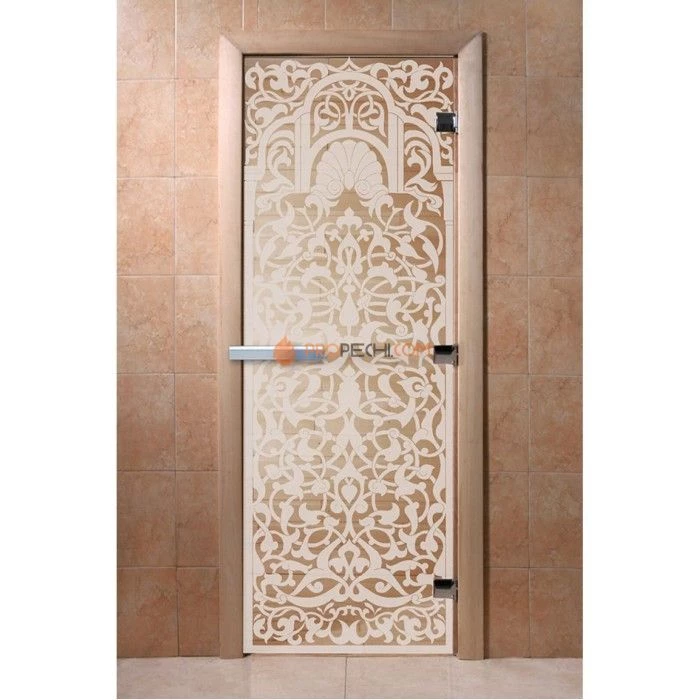Дверь для бани DoorWood с рисунком Флоренция Сатин, 2000x700 мм