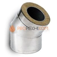 Отвод 30° DOTH D104 с изоляцией 50 мм, AISI 321/304 (Вулкан)