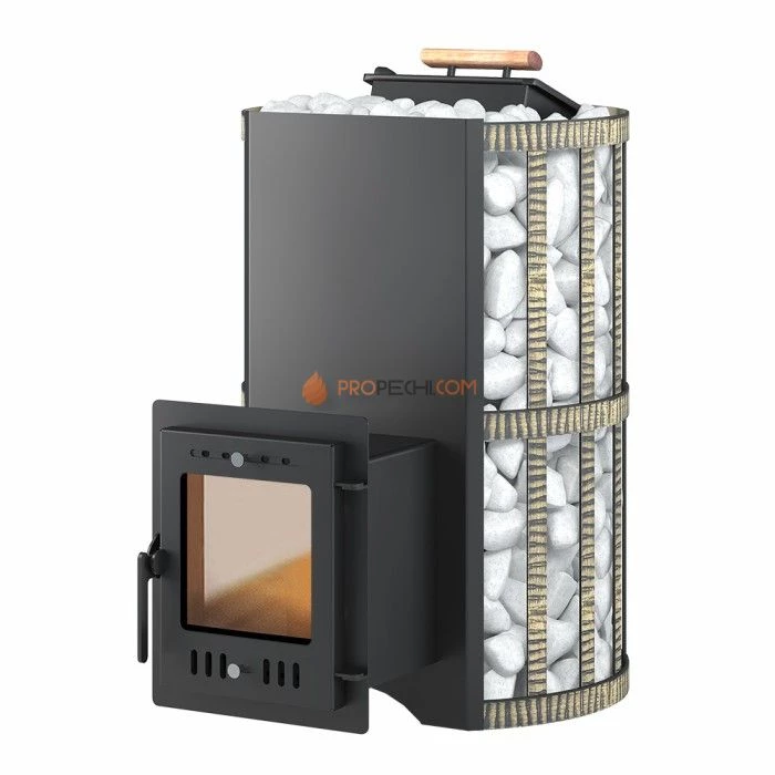 Дровяная печь для бани Везувий Скиф с закрытой каменкой Ковка (210) М