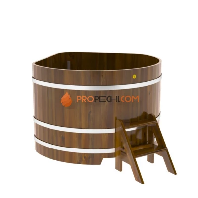 Купель BentWood угловая из мореной лиственницы 1,37х1,37 Рустик