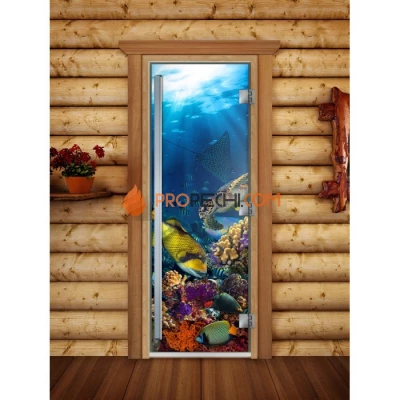 Дверь для бани DoorWood Престиж Фотопечать А085, 2000x800 мм