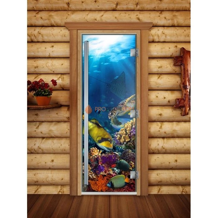 Дверь для бани DoorWood Престиж Фотопечать А085, 2000x800 мм