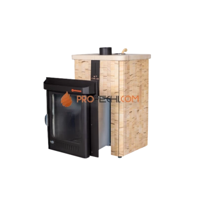 Дровяная печь для бани Ферингер Квадра До 25 м³ - Окаменевшее дерево наборный