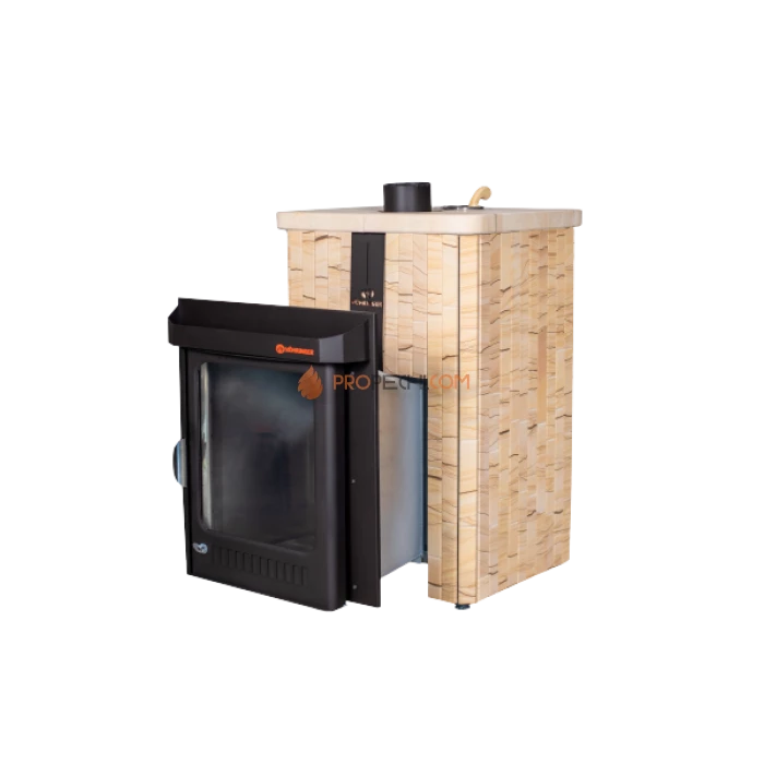 Дровяная печь для бани Ферингер Квадра До 25 м³ - Окаменевшее дерево наборный