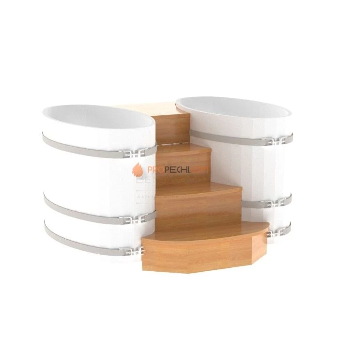 Подиум BentWood на 2 купели 0,69х1,31 из натуральной лиственницы