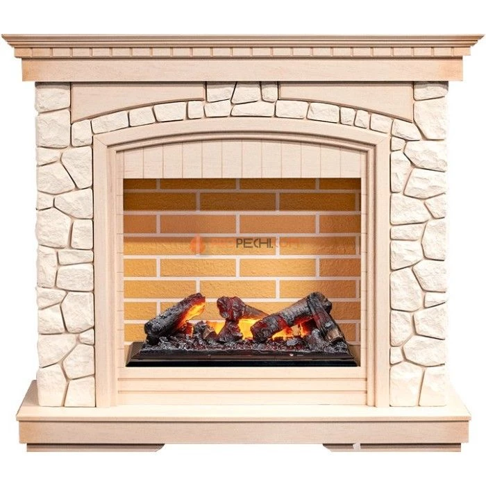 Каминокомплект Dimplex Glasgow - Слоновая кость с патиной/Белый с очагом Cassette 600 NH