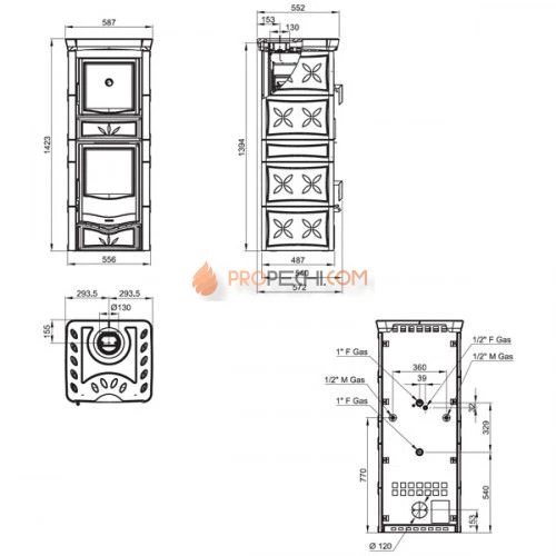 Печь отопительно-варочная Nordica TermoNicoletta Forno D.S.A