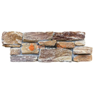 Панель из грубого камня Кварцит Мультиколор (550х200мм) упак. (4шт/0,44м2)