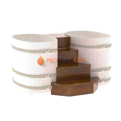 Подиум BentWood на 2 купели 0,76х1,16 СЛ мореный