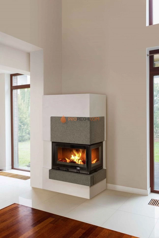 Готовый камин ABX с облицовкой Norfolk угловой