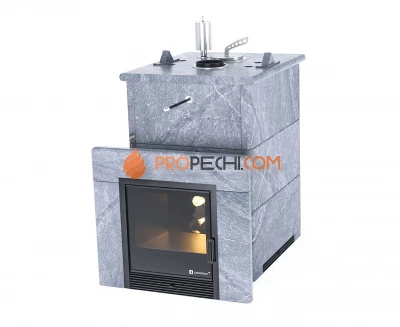 Банная печь Изистим Анапа в полноценном кожухе Талькохлорит