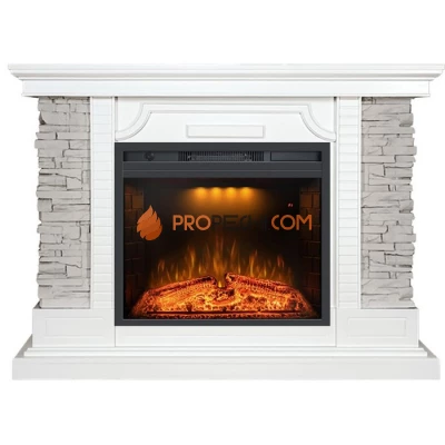 Каминокомплект Royal Flame Avignon - Белый / Сланец серый с очагом Emerald 23