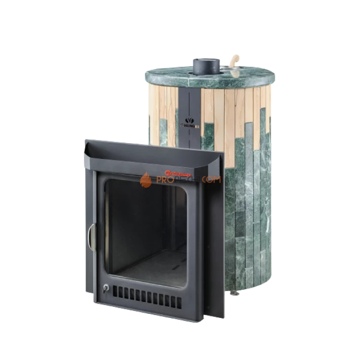 Дровяная печь для бани Ферингер Макси До 38 м³ - Змеевик + Окаменевшее дерево