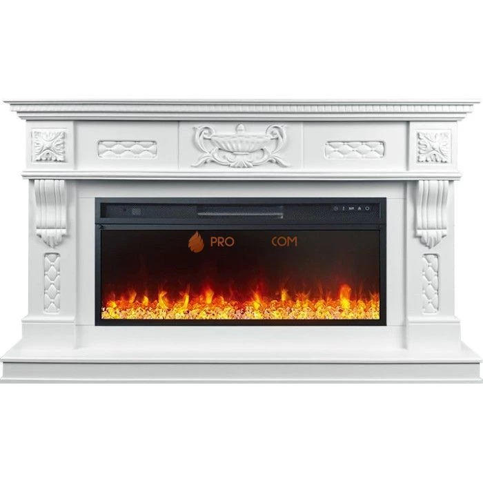 Каминокомплект Royal Flame Corsica - Матовый белый с очагом Vision 42 LED