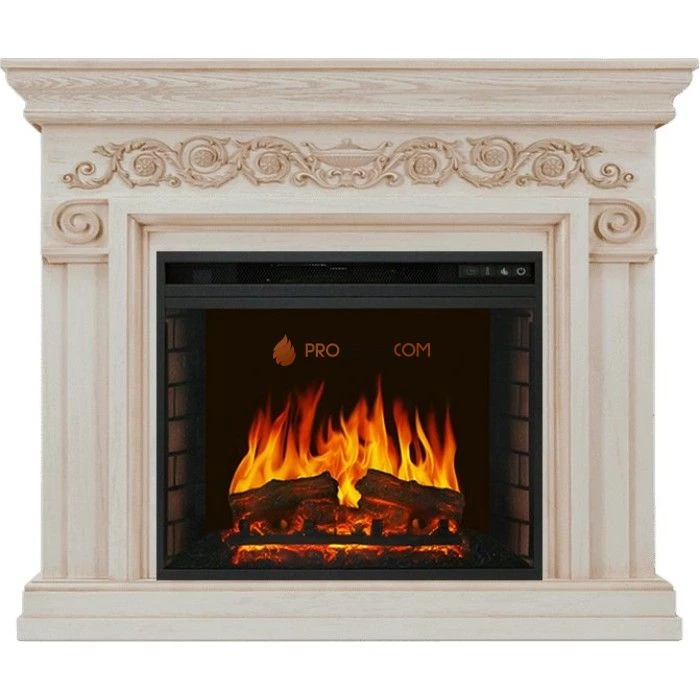 Каминокомплект Royal Flame Athena - Слоновая кость с патиной с очагом Vision 23 EF LED FX