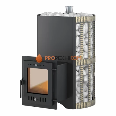 Дровяная печь для бани Везувий Скиф Парогенератор Ковка (210) М