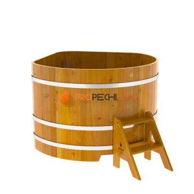 Купель BentWood угловая из натуральной лиственницы 1,37х1,37 Рустик