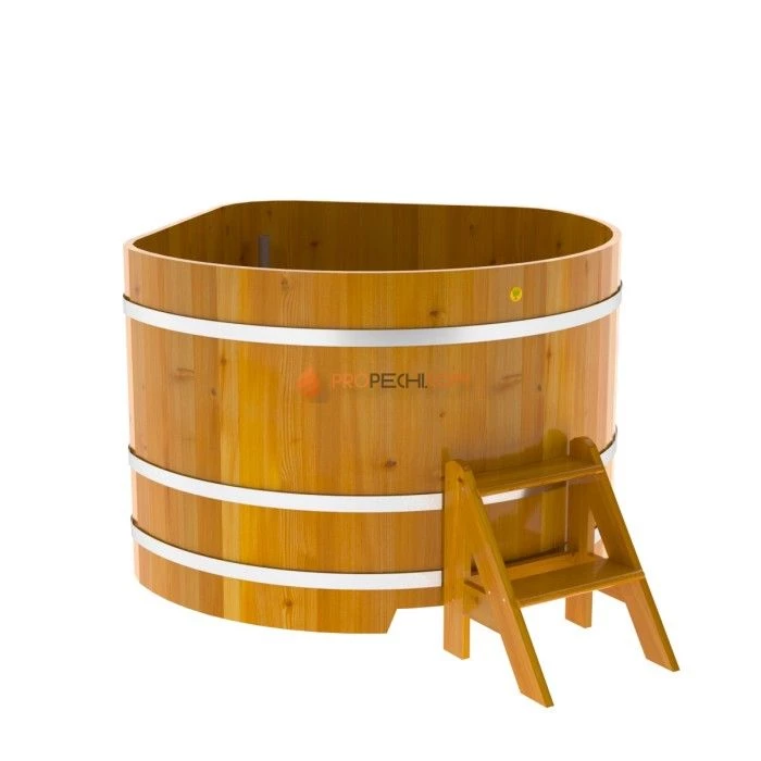 Купель BentWood угловая из натуральной лиственницы 1,37х1,37 Рустик