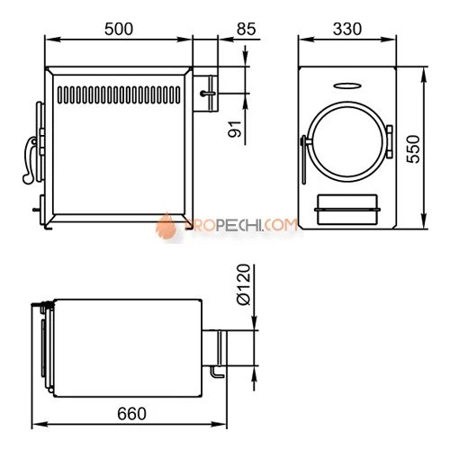 Печь отопительная TMF Нормаль-2 антрацит, НК, ТЗ