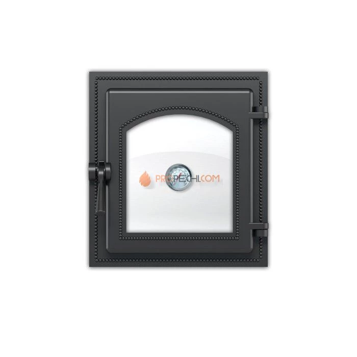 Дверка Везувий 270 с термометром (Антрацит)