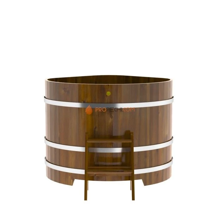 Купель BentWood угловая из мореной лиственницы 1,19х1,19 Рустик