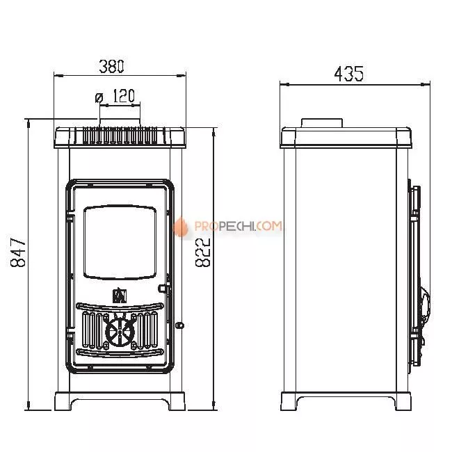 Печь-камин Plamen Dora 8 N зеленая