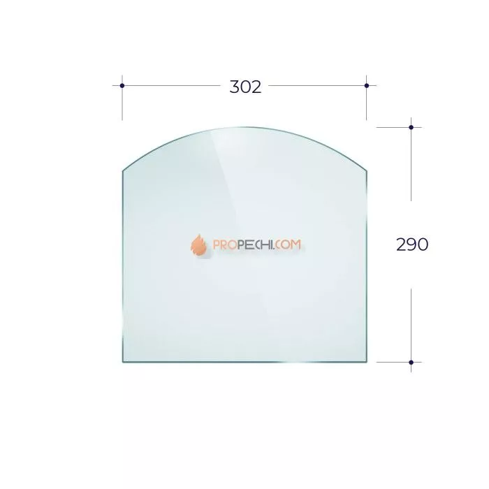 Стекло для дверцы Везувий 290 (0,290х0,302)