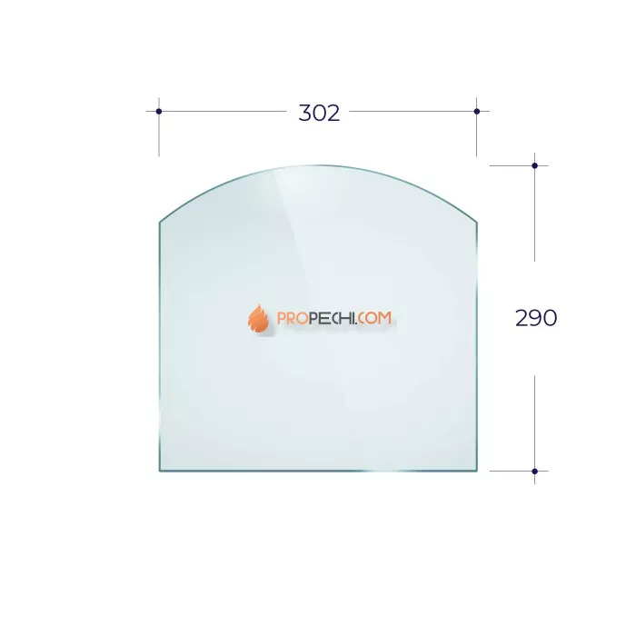 Стекло для дверцы Везувий 290 (0,290х0,302)