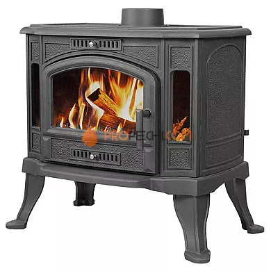 Чугунная печь Везувий KZ-14 S "Антрацит" с плитой