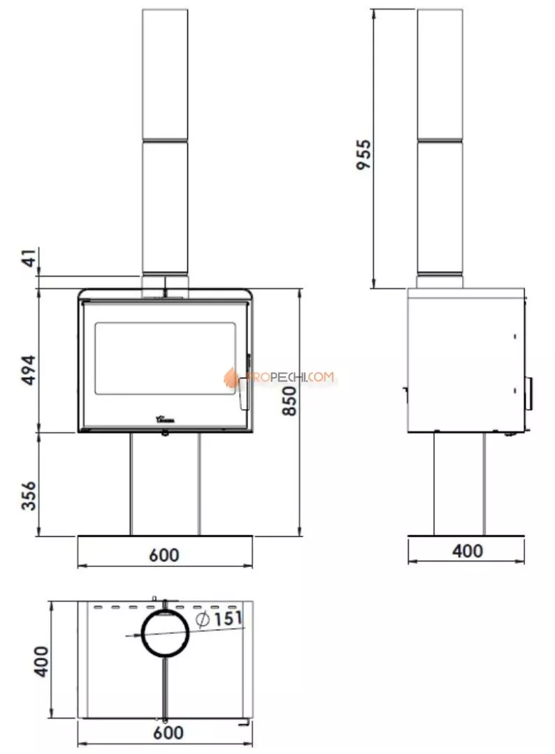 Печи-камины Lacunza Atlantic 601