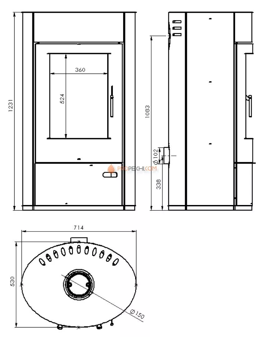 Печь-камин Мета-Бел Дунай Аква